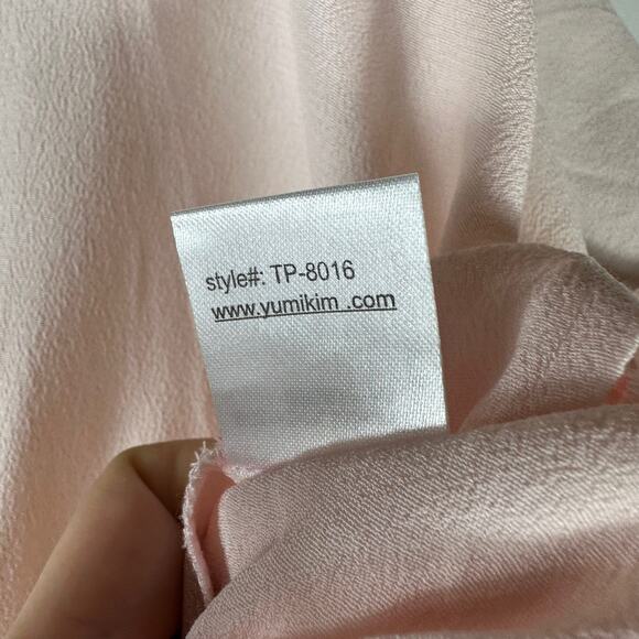 YUMI KIM Blush Pink Tribeca Tee Blouse Women's Size Large NWT Pastel Lightweigh - Picture 8 of 9